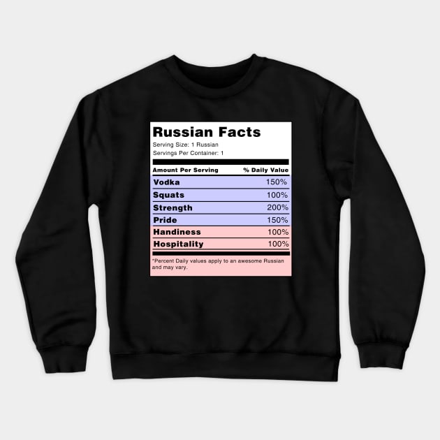 Russian Facts Crewneck Sweatshirt by swiftscuba